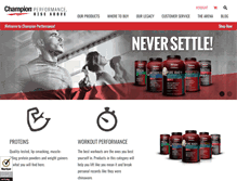 Tablet Screenshot of championperformance.com